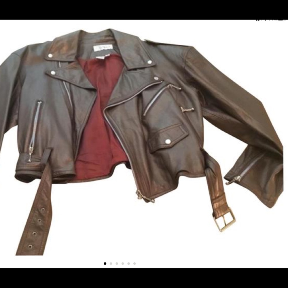 Bronze leather motorcycle  size m bronze leather jacket motorcycle